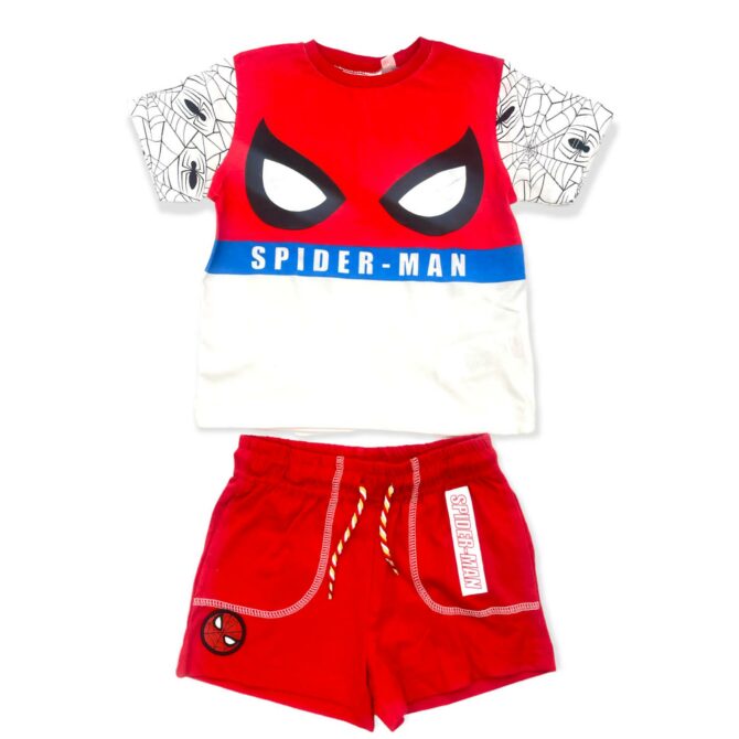 barneklær spiderman sommer klesset t skjorte og shorts rød farge