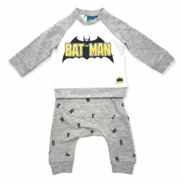 babyklær klessett batman lyse grå