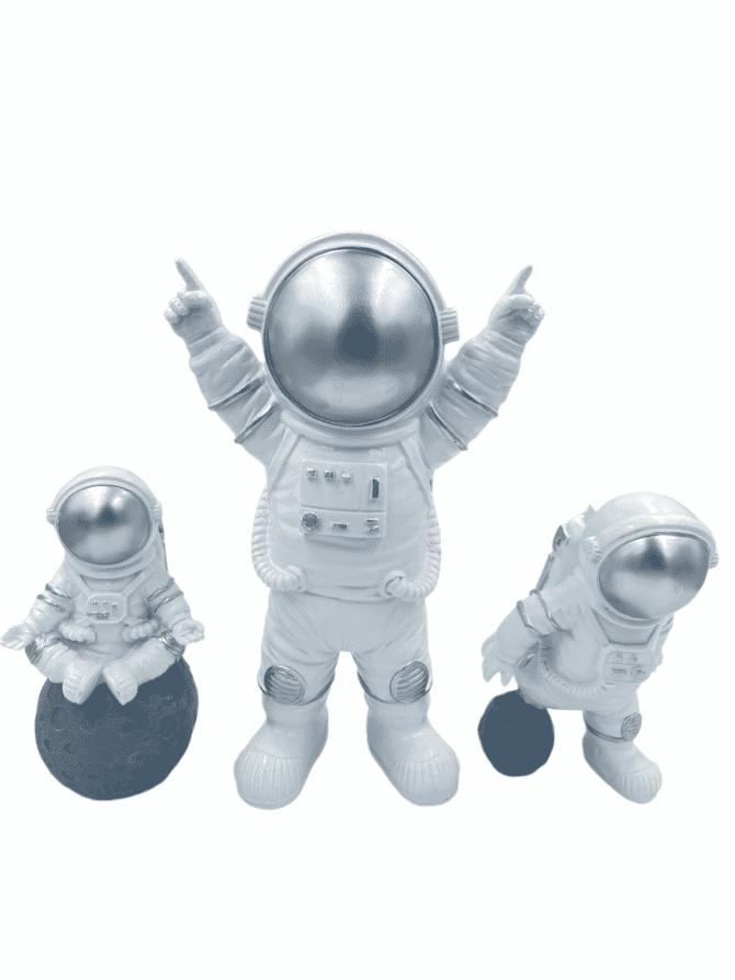 dekor astronauter 3 stk pynt til hjemmet barnerom