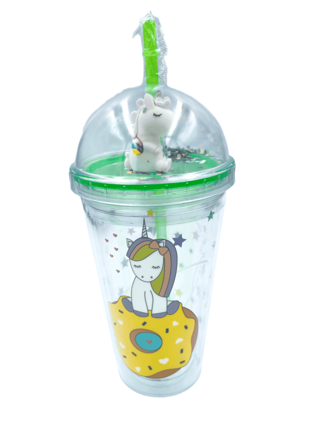 unicorn drikkeglass grønn