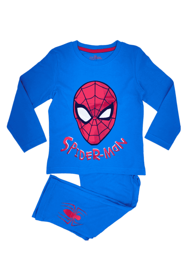 spiderman pysjamas blå farge barneklær nattøy
