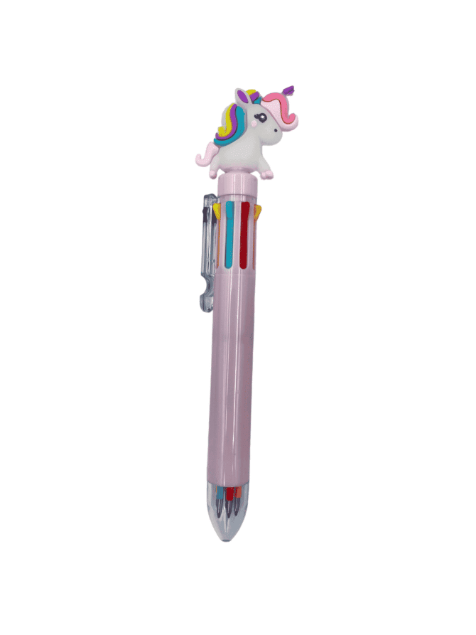 Unicorn 8 farger pen rosa