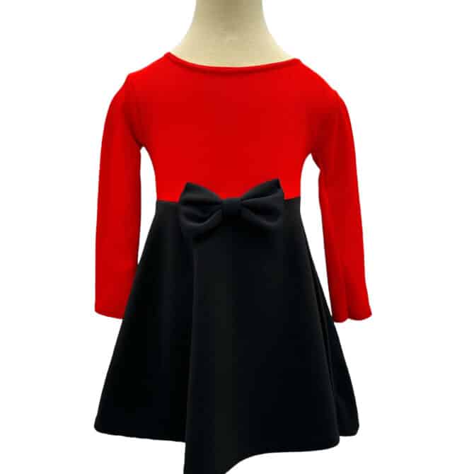 Kjole Rød Livia barneklær kjoler til jente festklær selskapskjoler