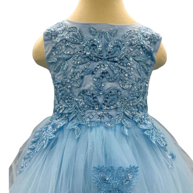 Kjole Lyse Blå Lidia barneklær kjoler til jente festklær selskapskjoler