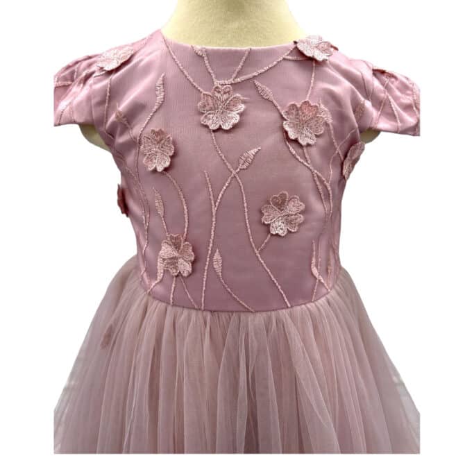 Festkjole Gammel Rosa Lelia barneklær kjoler til jente festklær selskapskjoler babyklær