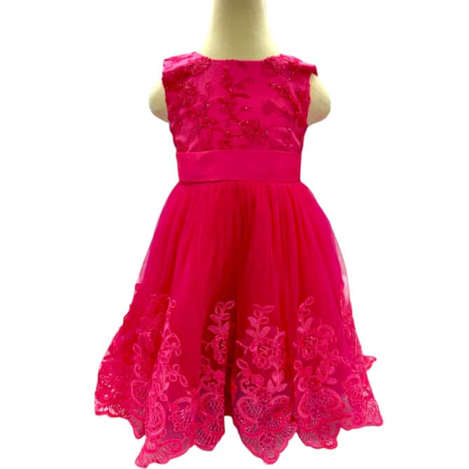 Festkjole Rosa Mary barneklær kjoler til jente festklær selskapskjoler babyklær