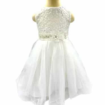 Kjole Hvit Martina barneklær kjoler til jente festklær selskapskjoler babyklær