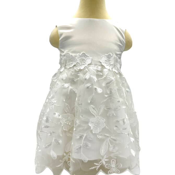 Festkjole Hvit Clio barneklær kjoler til jente festklær selskapskjoler babyklær