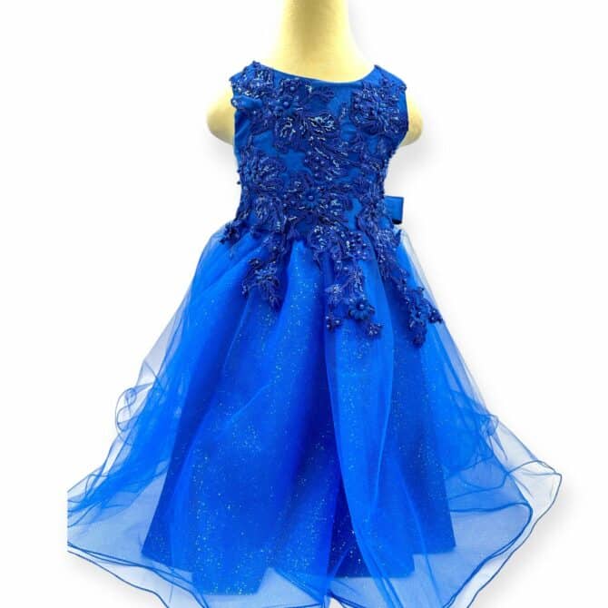 Selskapskjole Barn Blå Anita barneklær kjoler til jente festklær selskapskjoler babyklær brudepike kjoler
