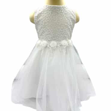 tyllkjole Hvit Idalia barneklær kjoler til jente festklær selskapskjoler babyklær brudepike kjoler