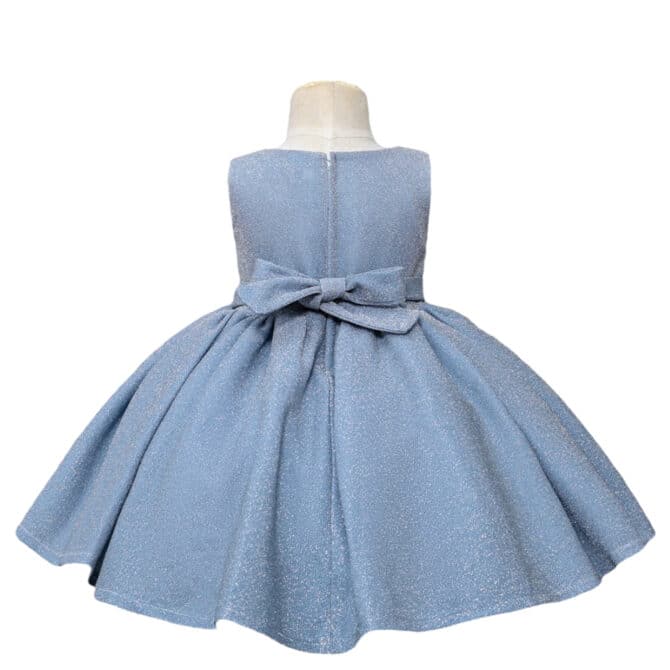 Blå Barne Kjole Amber barneklær kjoler til jente festklær selskapskjoler babyklær brudepike kjoler