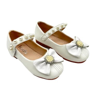 Barnesko Ballerina i hvit farge babysko sko til jenter festsko barn