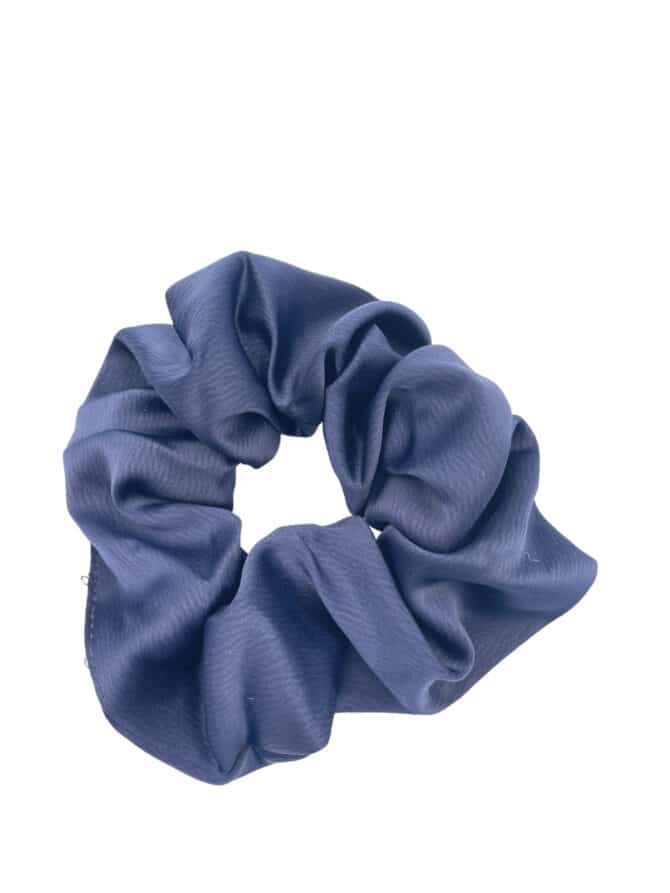 Scrunchies i Silke Tekstil Mørkeblå