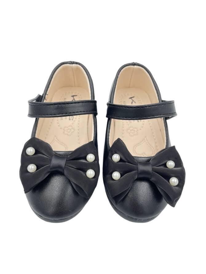 Svarte Ballerinasko Barn Sløyfedesign barnesko jente sko fest sko babysko