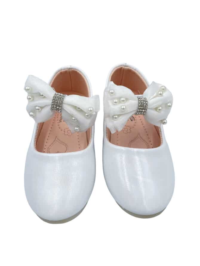 Hvite Ballerinasko Barn med Stropp barnesko jente sko fest sko babysko