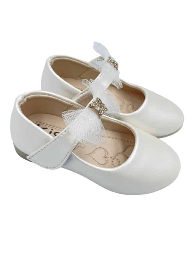 Hvite Barne Sko med Sløyfe jente sko babysko fest sko