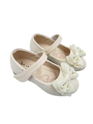 Krem Ballerinasko Barn Sløyfedesign barnesko jente sko fest sko babysko